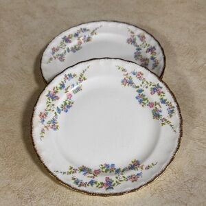 Three Pope Gosser Blue Belle China Side Plates